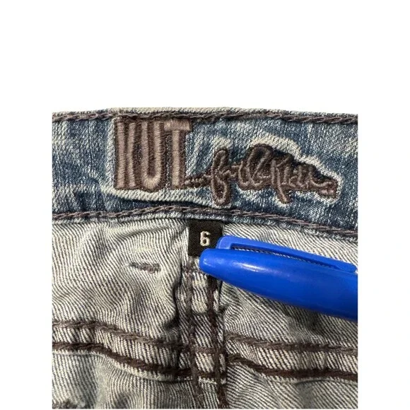 KUT from the Kloth Womens Jeans Size 6 Light Wash Denim Pants Distressed READ - Picture 8 of 11